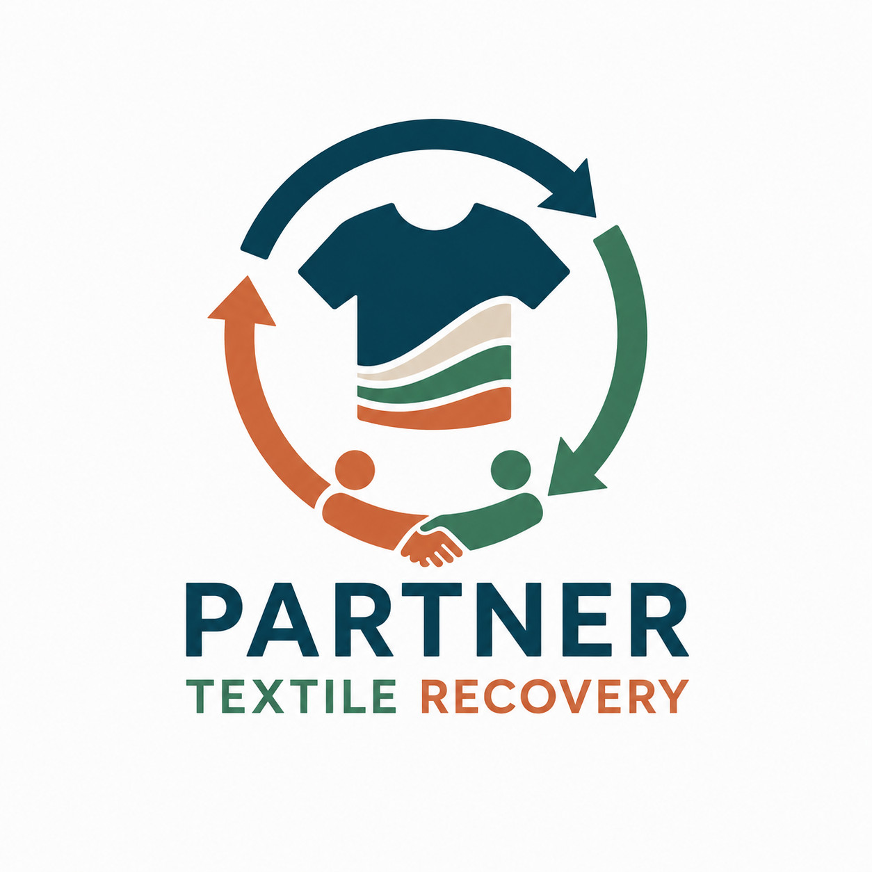 Illustration of partner textile recovery and responsible material collection